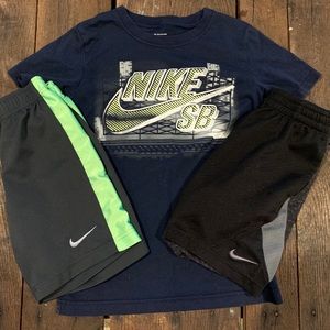 Nike Bundle- SB shirt - s, 2 pair shorts - 6